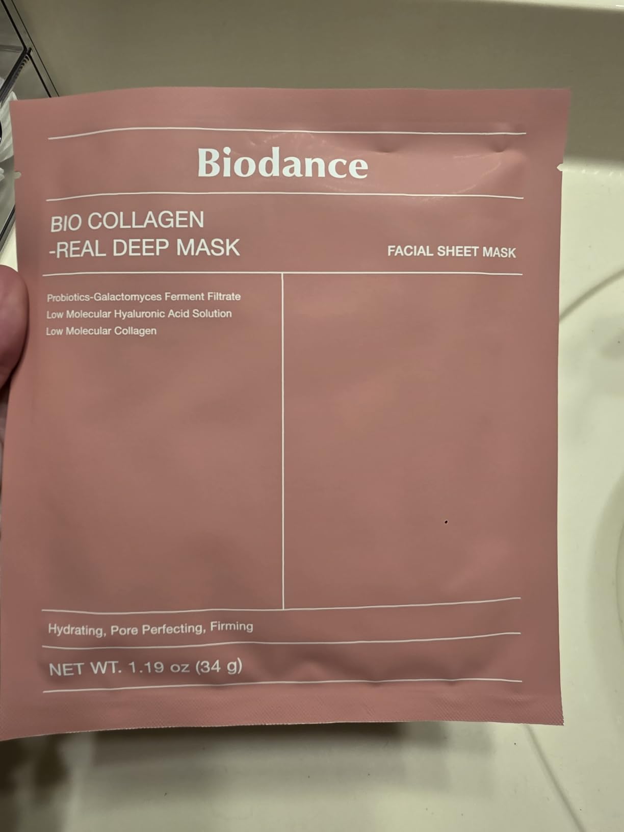 BIODANCE Bio-Collagen Real Deep Mask, Hydrating Overnight Hydrogel Face Mask, Pore Minimizing, Elasticity, Plumping, Travel Essentials & Self Care Gifts for Women, Korean Skin Care | 1.19oz(34g) x 4ea customer photo 1