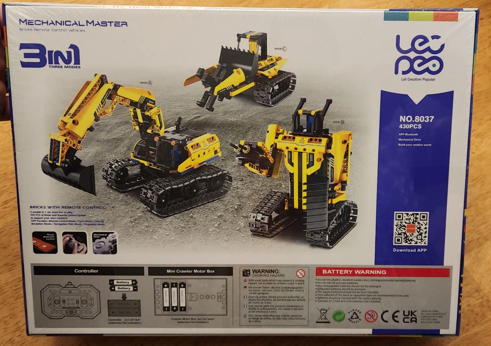LECPOP 5-in-1 STEM Building Block Kit RC Robot Excavator Toys for Ages 8-13 customer photo 1