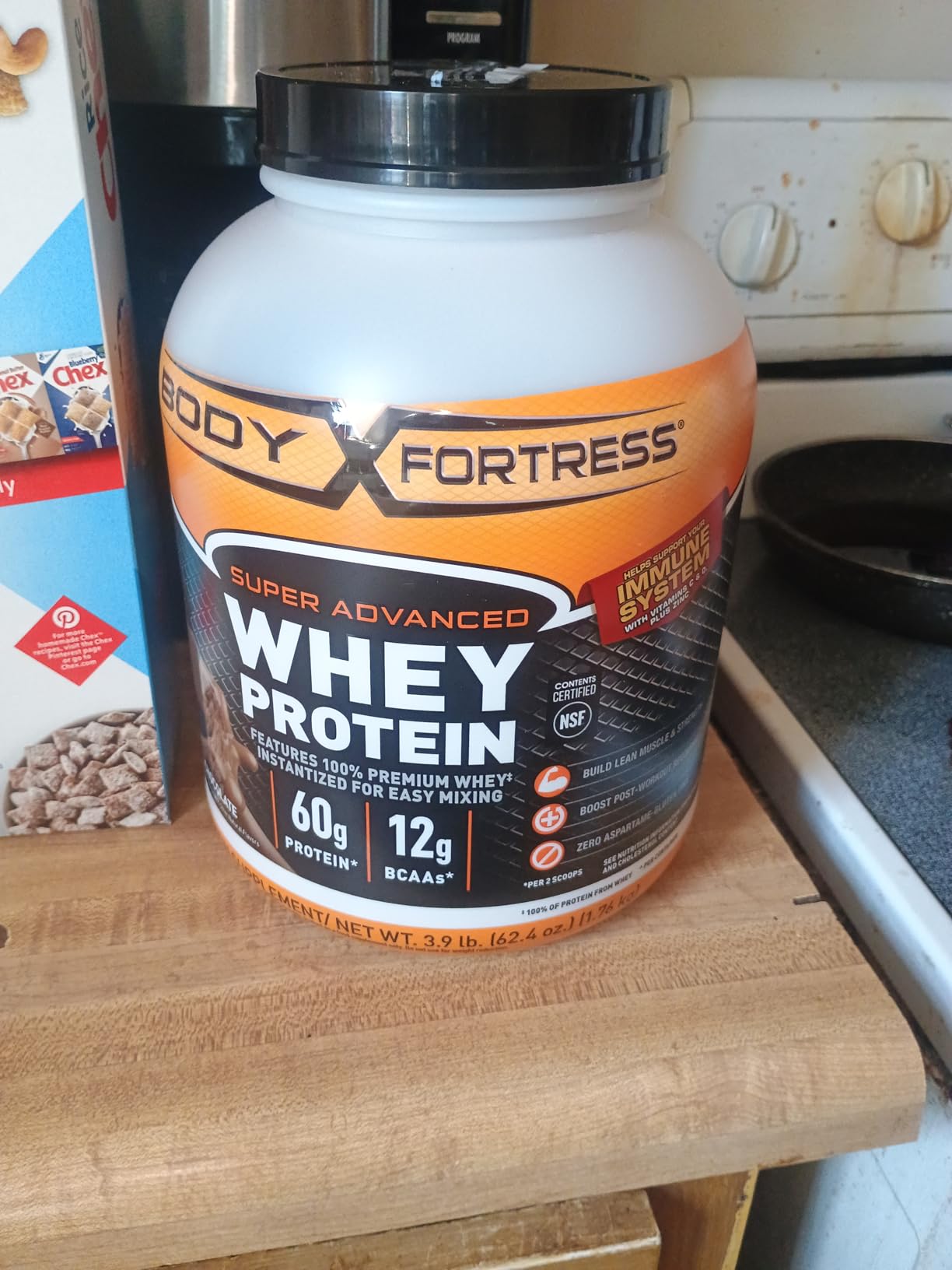 Body Fortress Super Advanced Whey Protein, Chocolate, 1.78 lbs customer photo 1