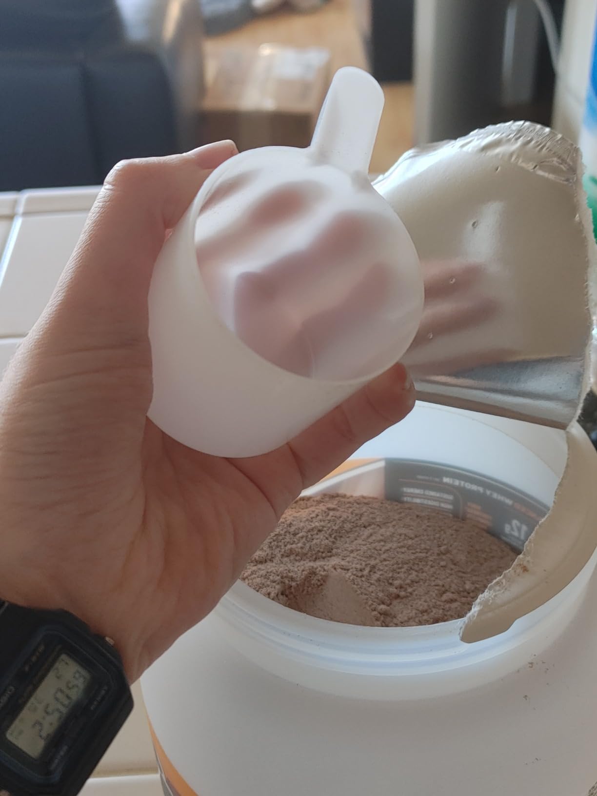 Body Fortress Super Advanced Whey Protein, Chocolate, 1.78 lbs customer photo 2