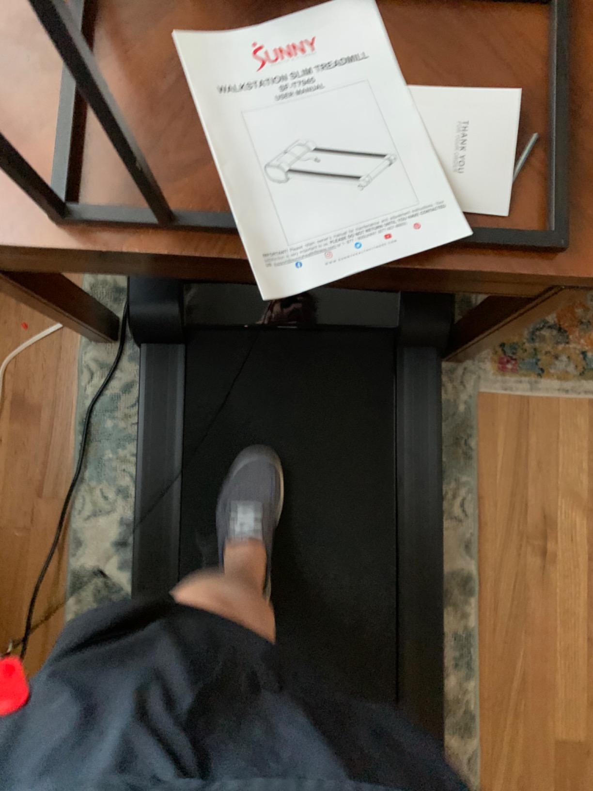 Sunny Health & Fitness Treadpad Auto Incline Treadmill Walking Pad customer photo 2