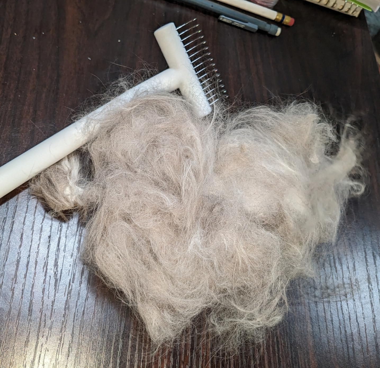 aumuca Undercoat Rake for Dogs, Deshedding & Dematting Comb for Cats, Horse customer photo 2