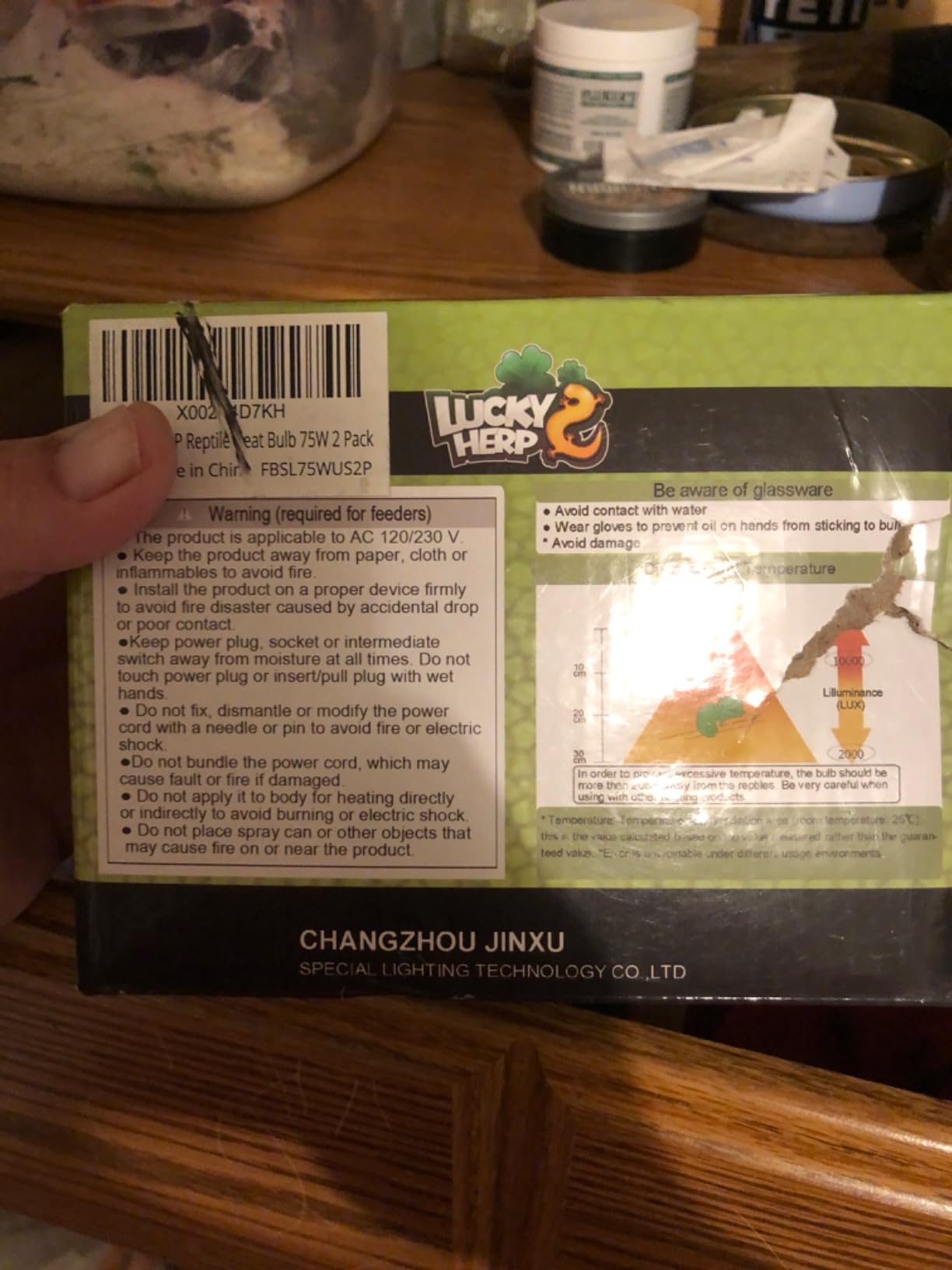 LUCKY HERP Reptile Heat Lamp Bulbs 75W, UVA Daylight Basking Bulbs 2 Pack customer photo 1
