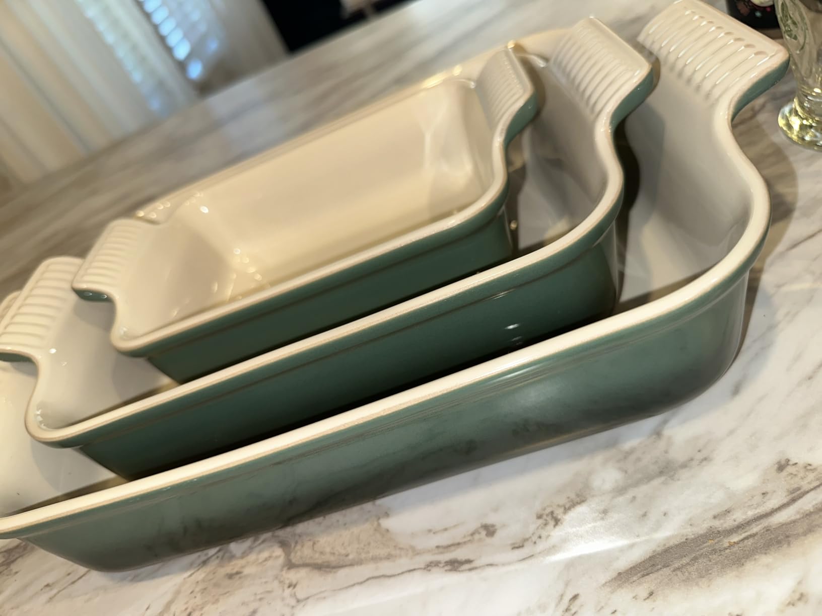 Le Creuset Stoneware Heritage Rectangular Baking Dish, 3 pc., Artichaut customer photo 1