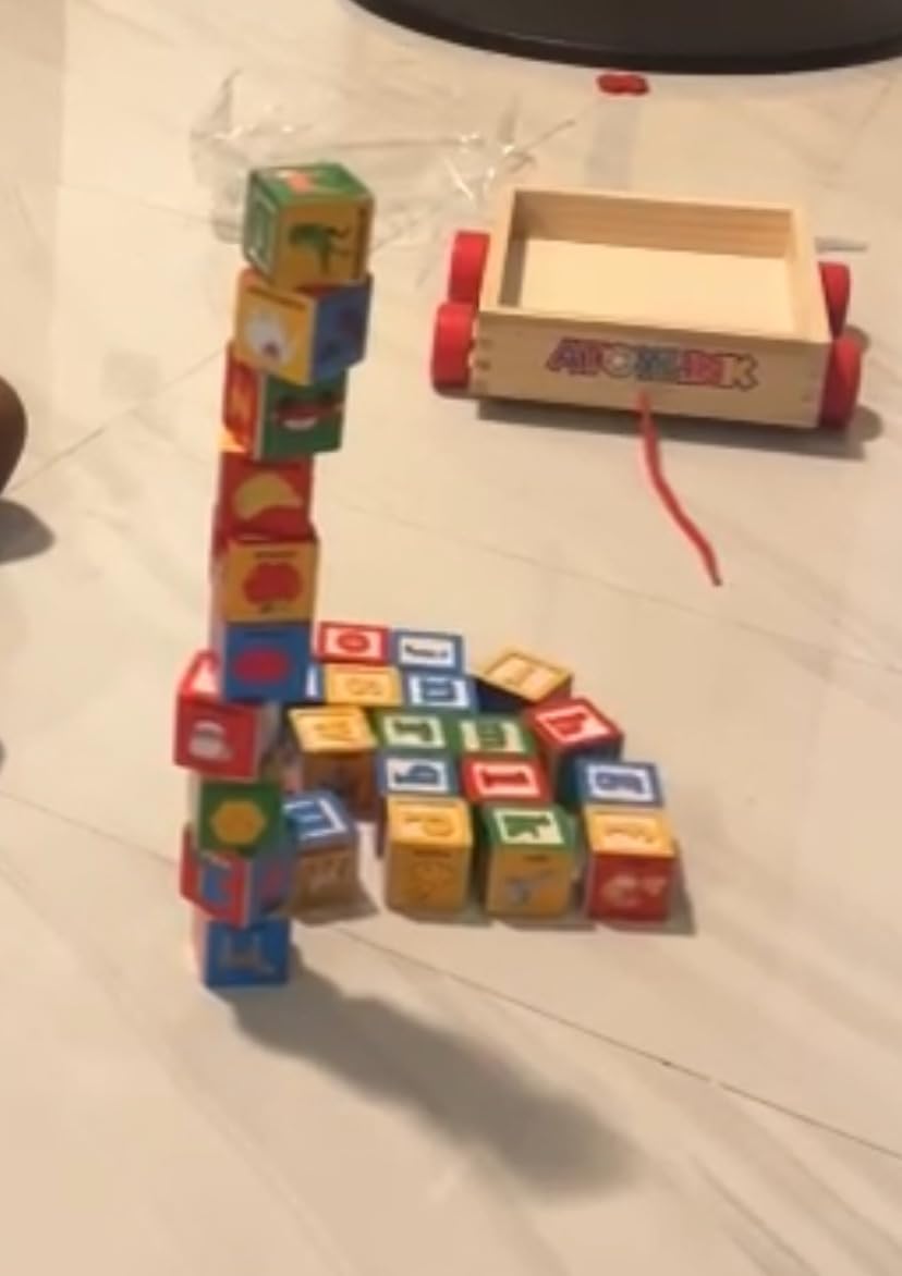 Atoylink ABC Wooden Building Blocks for Toddlers 1-3, 30 Pcs Alphabet & Number Stacking Toys with Storage Pull Toy Car Learning & Education Montessori Toys for 1 2 3 Year Old Baby Boy Girl Gifts customer photo 2