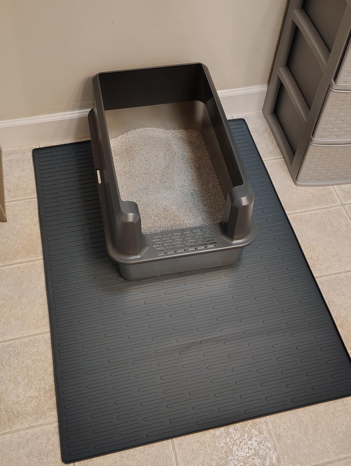 Stainless Steel Cat Litter Box, XL High Sided Open Top Litter Pan, 1 Scoop customer photo 2