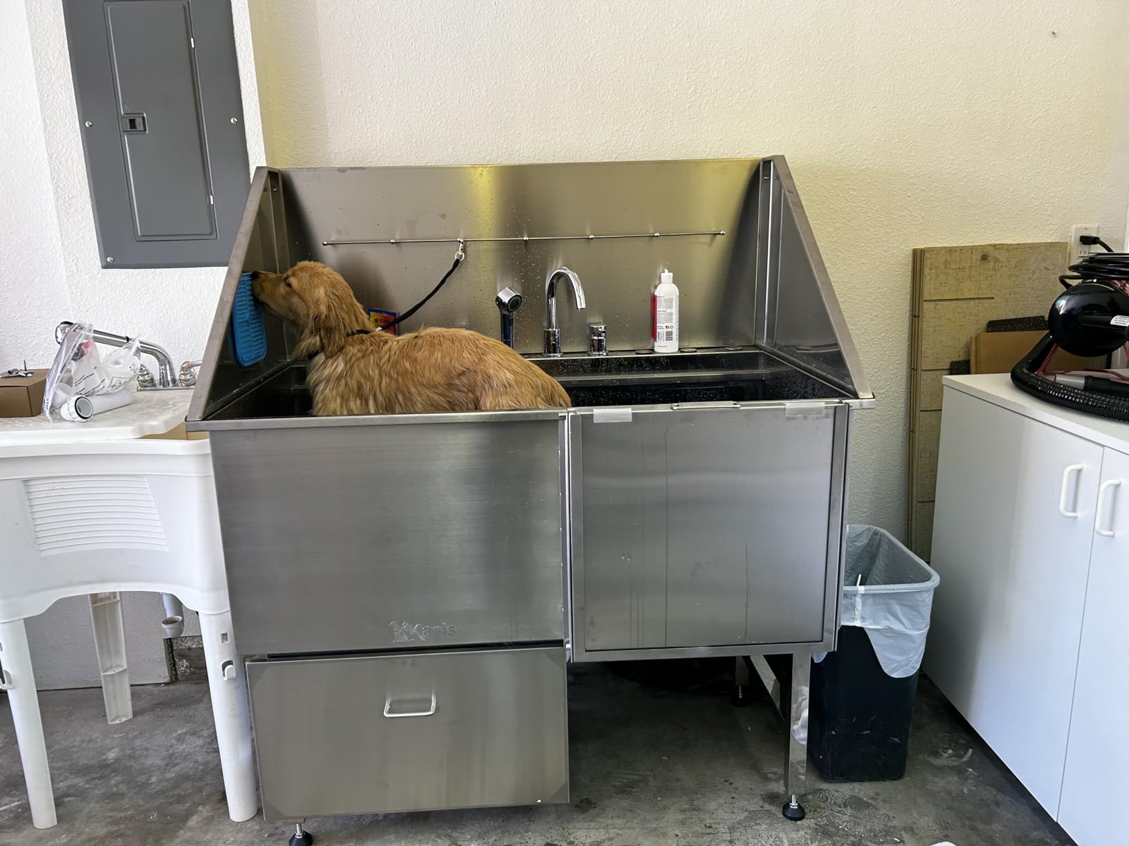 Professional Dog Washing Station 304 Stainless Steel Pets Grooming Tub customer photo 1