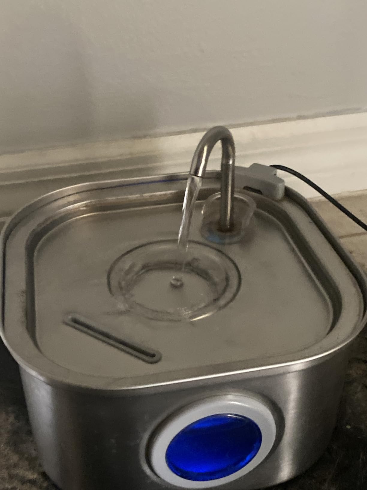 Cat Water Fountain Stainless Steel: 108oz/3.2L Automatic Pet Water Fountain - Dog Water Dispenser with Water Level Window - for Cats Inside with 8 Replacement Filters and 8 Sponges customer photo 2