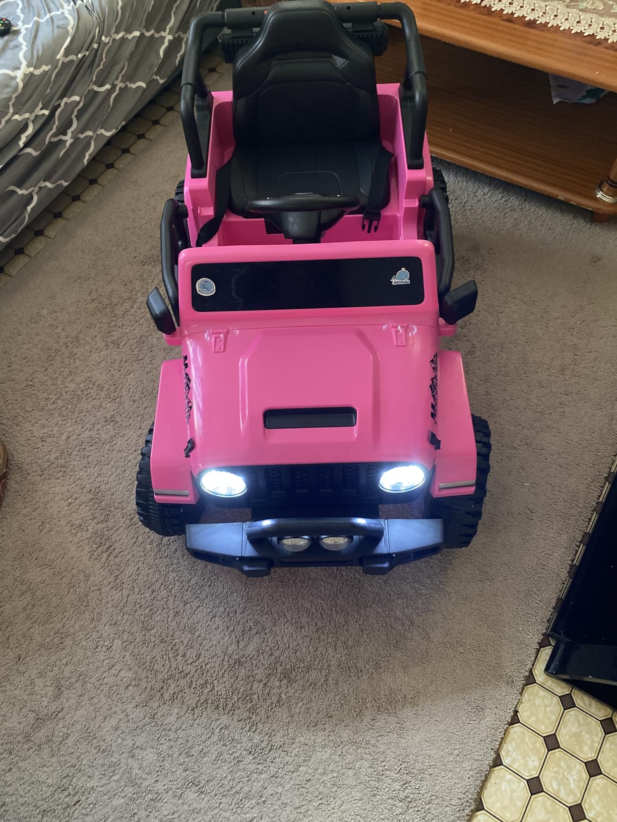 Joywhale 12V Kids Ride on Truck Electric Vehicle for Kids, Black customer photo 2