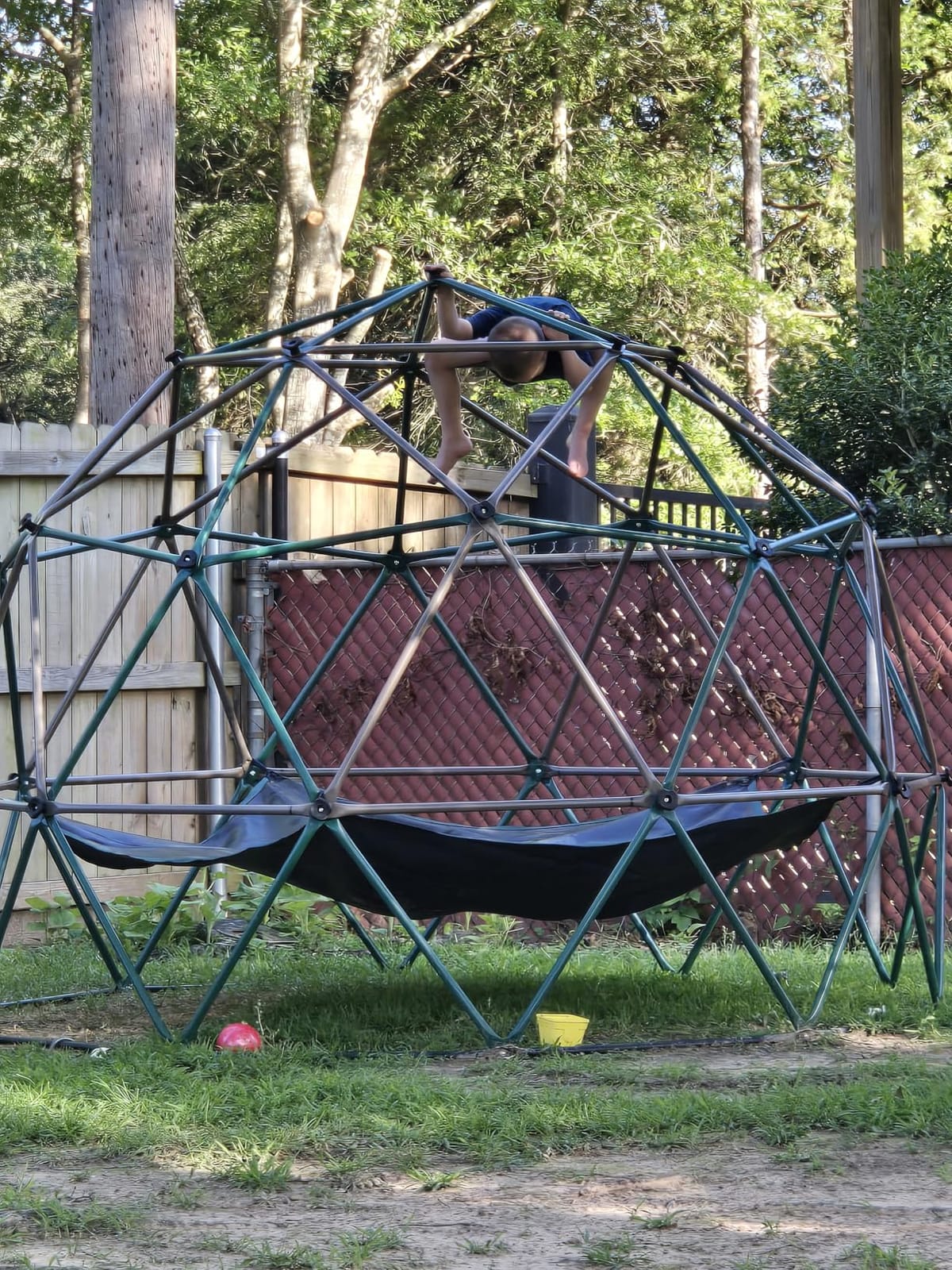 Hapfan 10 ft Climbing Dome Jungle Gym with Hammock for Kids Outdoor customer photo 1