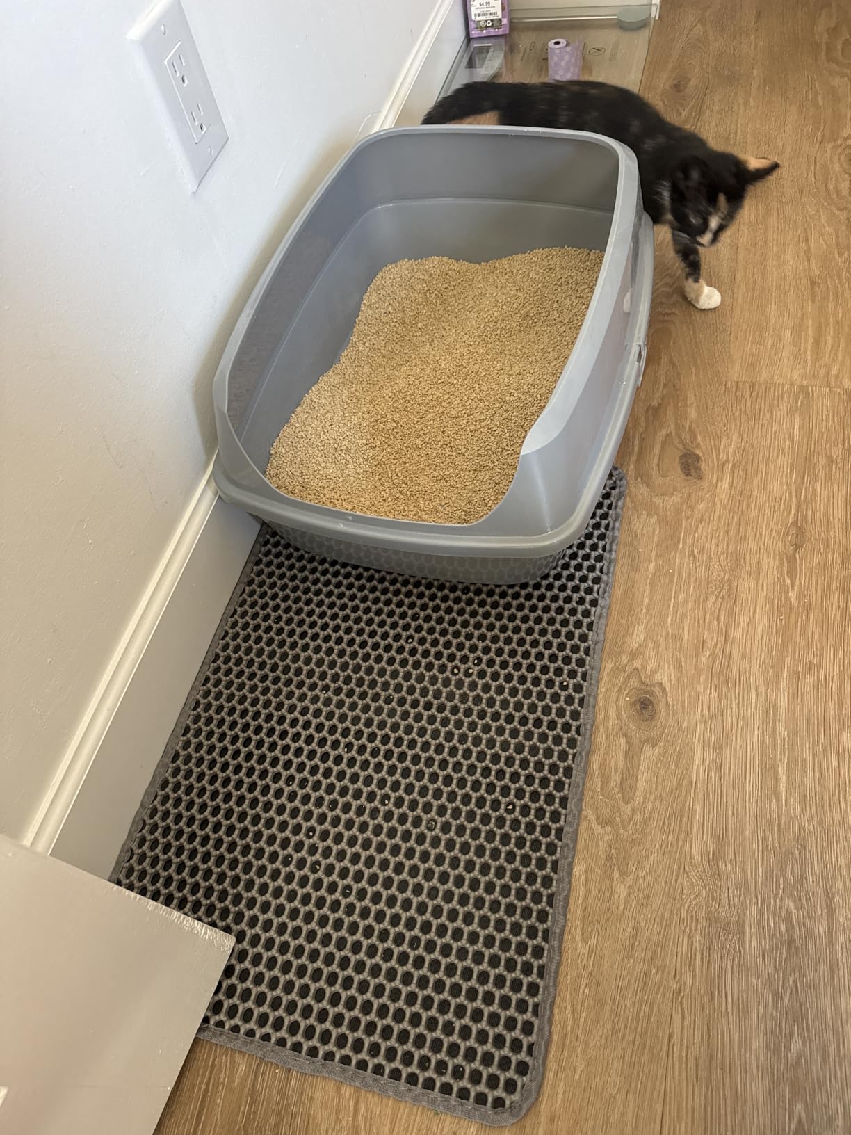 Powools Cat Litter Mat, 23.2 x 14.6 in, Waterproof, Non-Slip, Grey customer photo 1