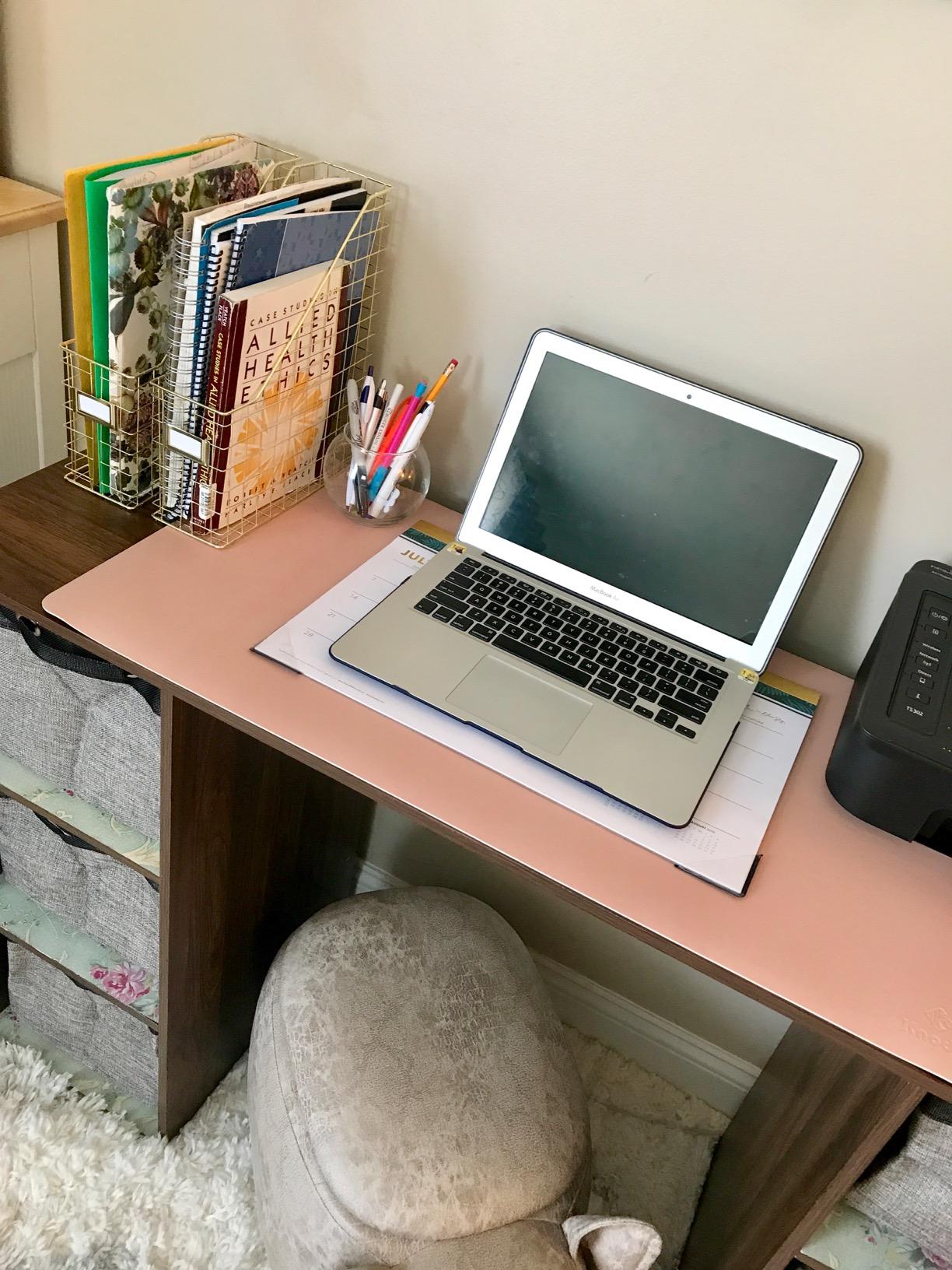 K KNODEL Extra Large Desk Mat, Leather Mouse Pad (47.2