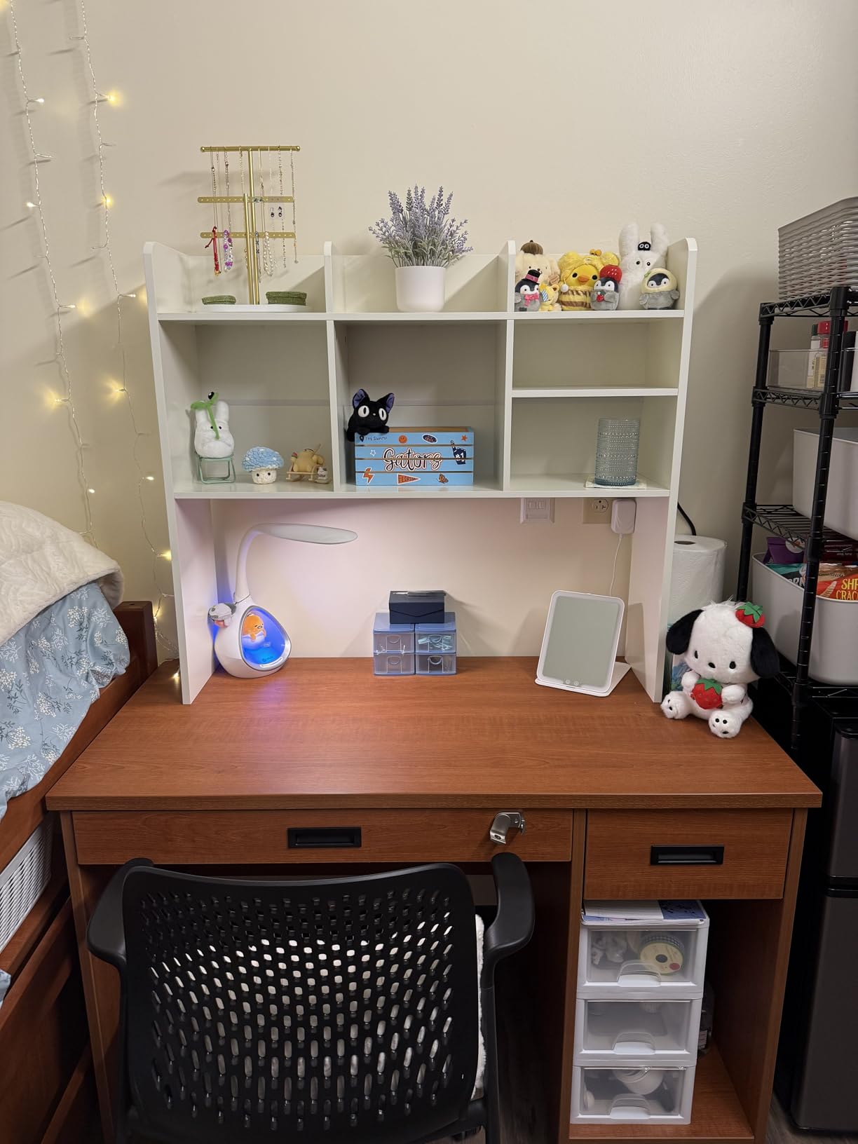 ChooChoo Desk Hutch Dorm, Desktop Bookshelf with 7 Shelves customer photo 2