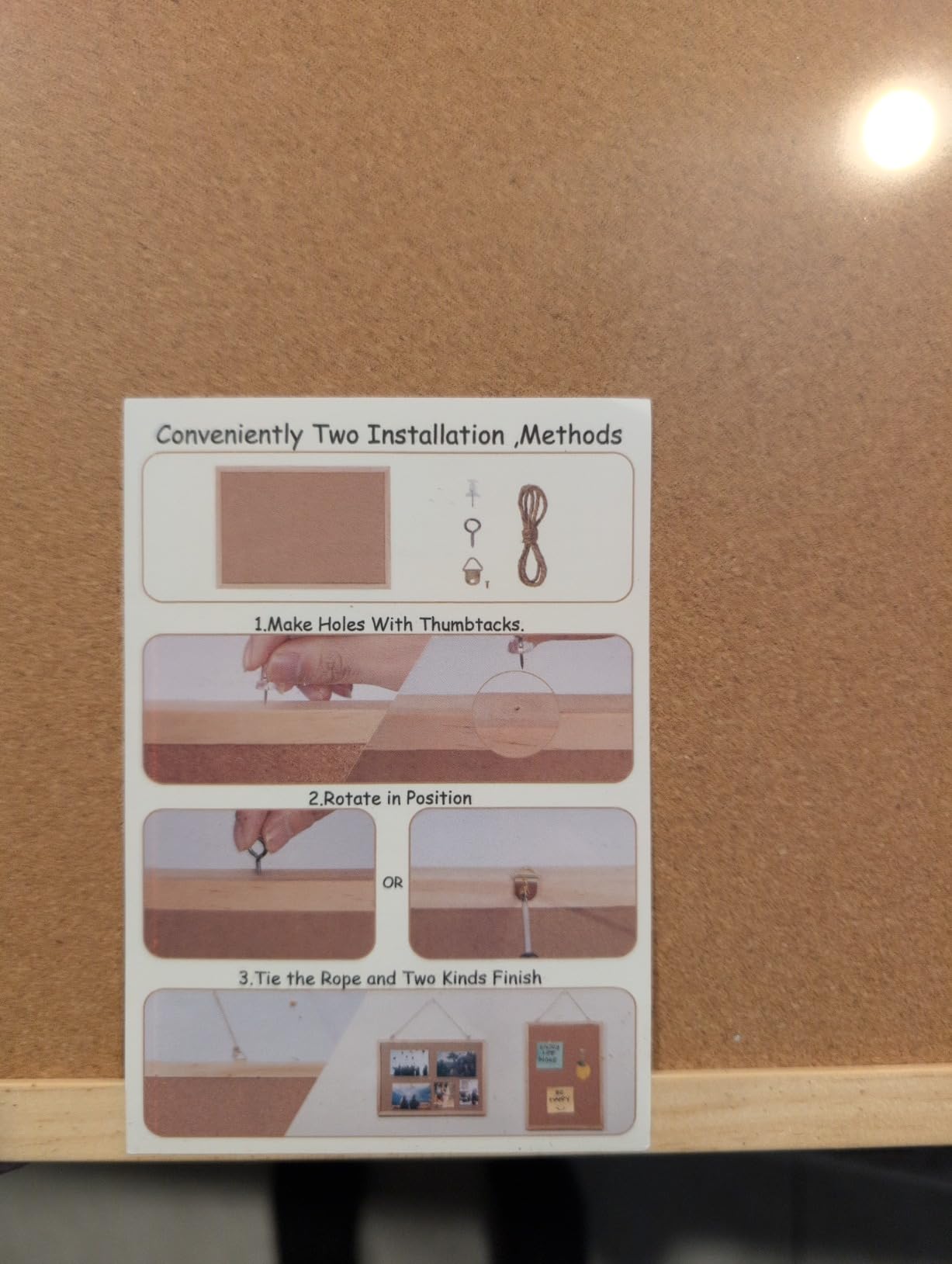 DAHAPYBOO 36x24 Cork Board for Office with Pin Oak Wood Boards customer photo 1