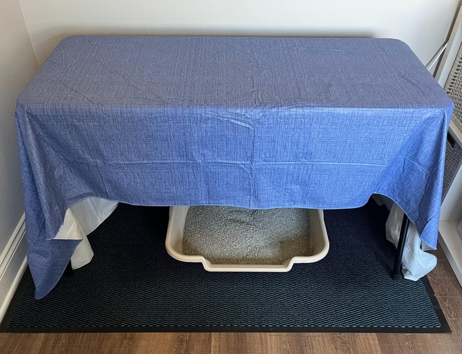 KittyGoHere Senior Cat Litter Box, Low Entry Cat Litter Pan, Jumbo, Gray customer photo 2