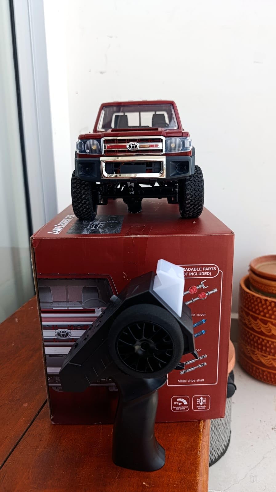 MN-82 RC Rock Crawler Car 1/12 Scale Toyota Pickup Truck , 2.4GHz 4WD Off-Road Remote Control Truck, 2-Speed Modes, 2×1200mAh Batteries, All-Terrain Crawler for Adults Kids Indoor Outdoor (whth Gift) customer photo 1
