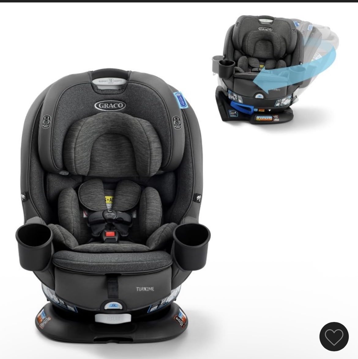 TUGUAN Car Seat Travel Bag for Airplane with Spinner Wheels, Infant Car Seat Bags for Air Travel with Hard Bottom, Padded Car Seat Backpack, Large Car Seat Storage Bag for Airport Check, Brown customer photo 1