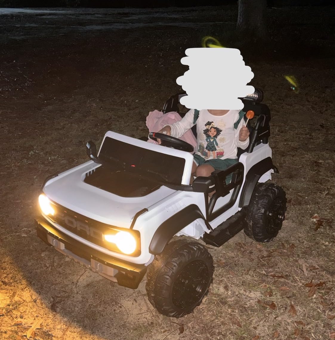 ENYOPRO 24V Ride On Toys for Big Kids, Licensed Ford Bronco Raptor 2 Seater Kids Electric Vehicle, Battery Powered Ride On Car Jeeps w/Remote Control, Bluetooth, LED Lights, 4.4 MPH for Ages 3+, Pink customer photo 1