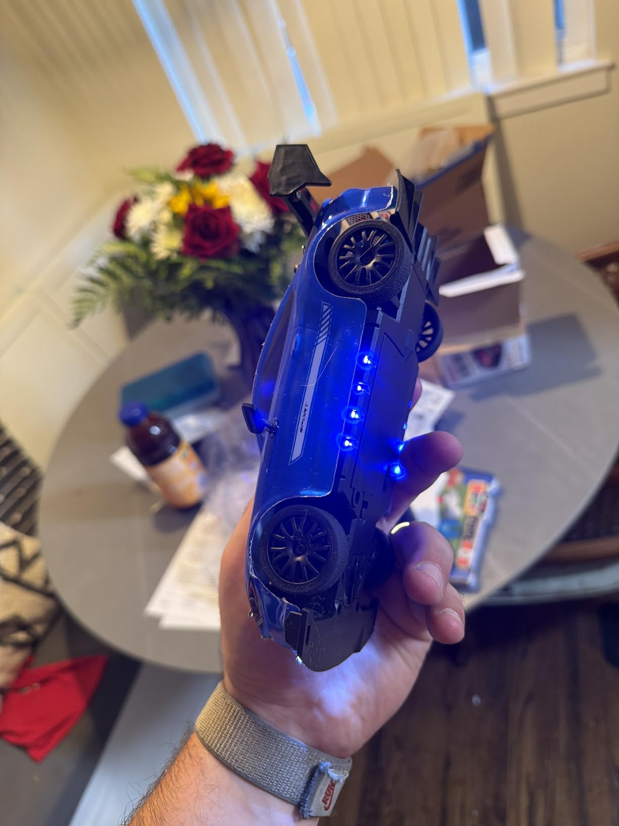 1:24 Scale RC Drift Car 4WD 2.4GHz 30KM/H High Speed Racing Sport Toy Car with LED Lights, Racing and Drift Wheels (8601-Black) customer photo 2