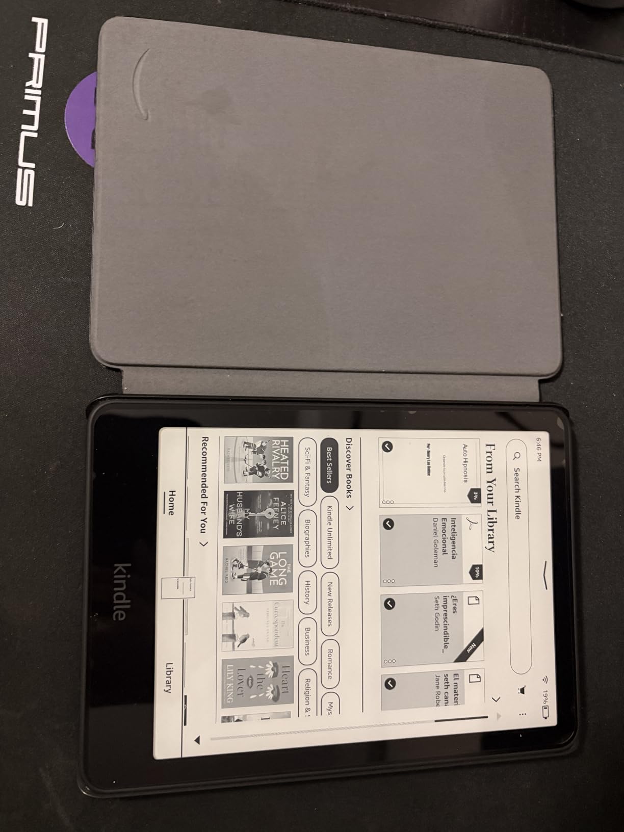 Amazon Kindle Paperwhite Bundle: Includes, Amazon Kindle Paperwhite 16GB | Black, Fabric Cover| Black, & Power Adapter customer photo 2