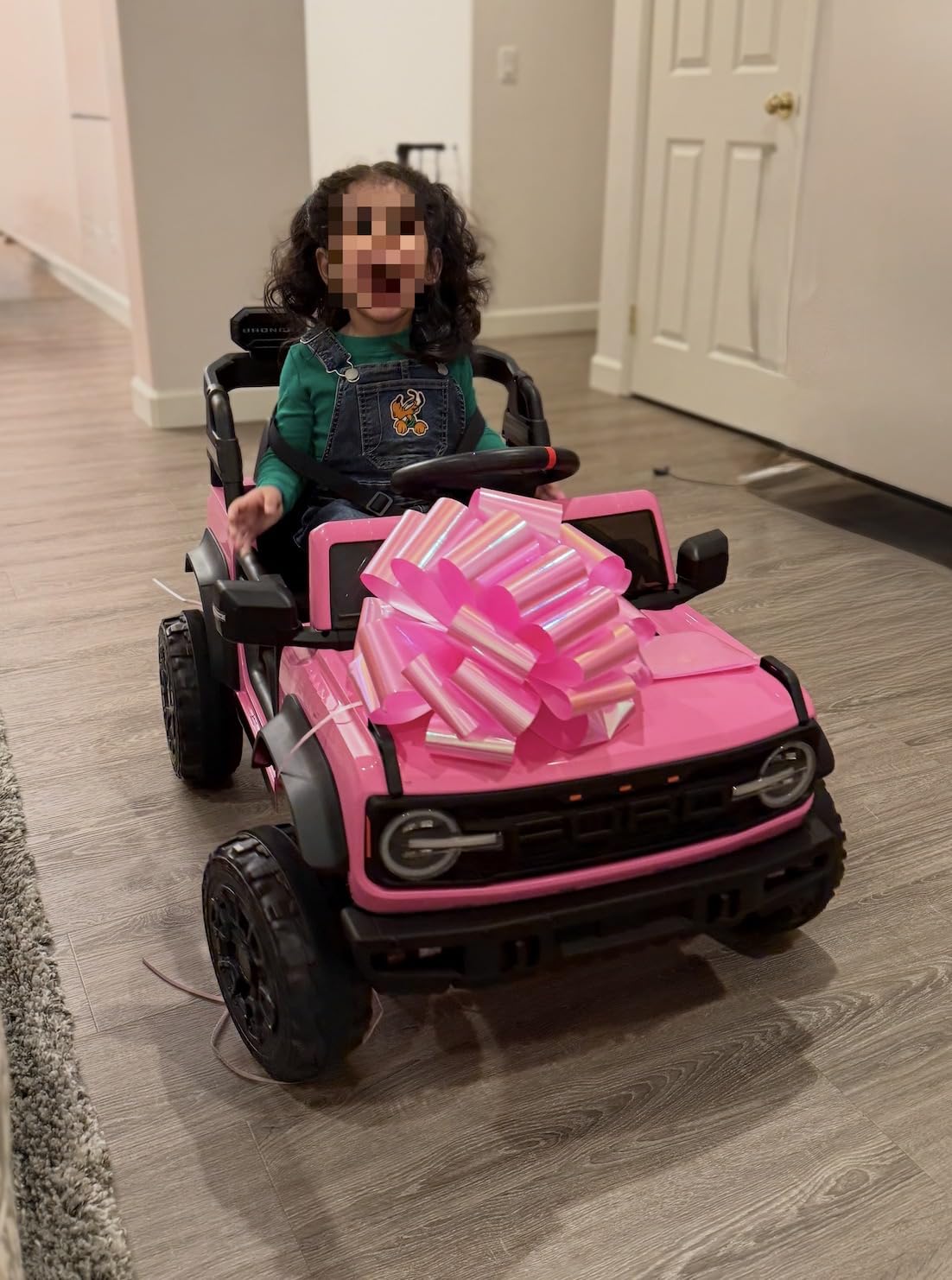 12V Licensed Ford Bronco Raptor Ride on Car for Kids, Battery Powered Electric Car for Toddlers w/Remote Control, Spring Suspension, Seat Belt, Bluetooth, Horn, LED Lights, Radio (Black) customer photo 2