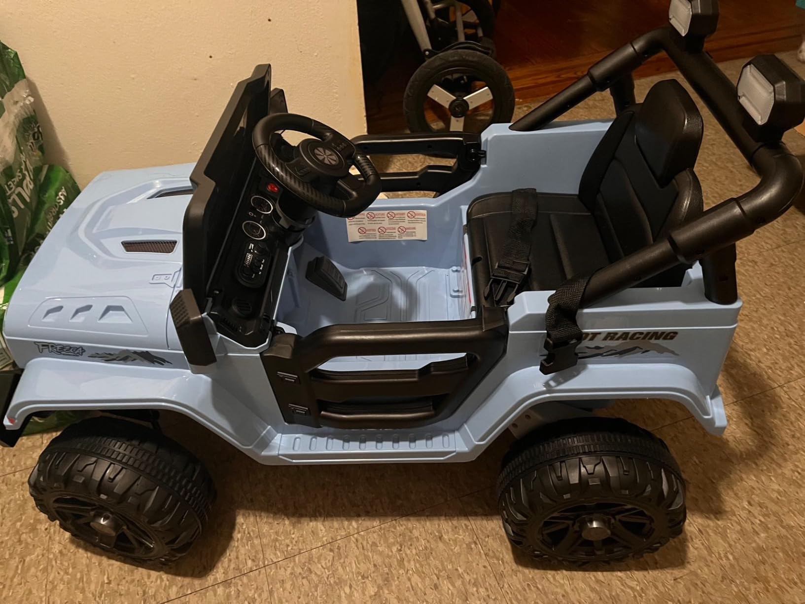 OLAKIDS Ride on Truck, 12V Battery Powered Electric Vehicle for Kids with Remote Control, Bluetooth, Power Display, LED Lights, Music Player, Ride on Toy for 3+ Boys Girls (Blue) customer photo 1