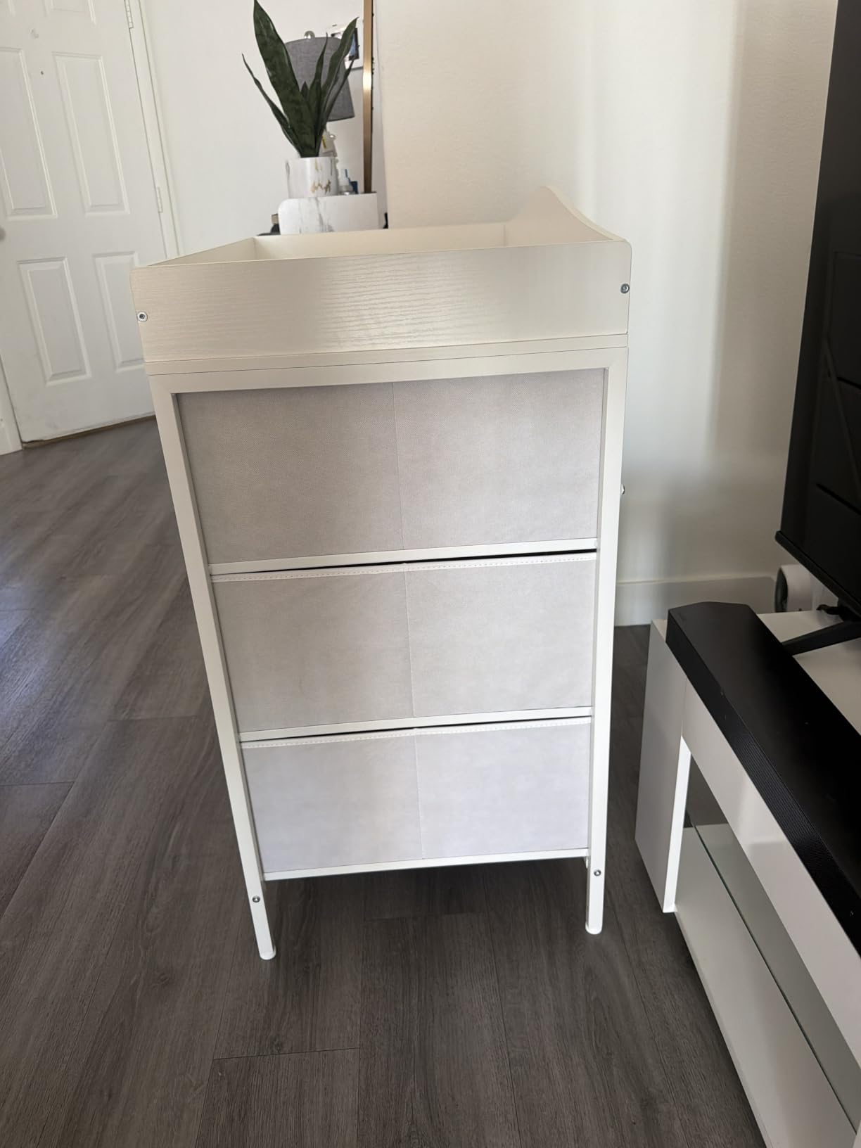 BOLUO White Changing Table Dresser with 6 Drawers Baby Dresser with Changing Table Top Diaper Changing Station with Storage for Nursery Modern customer photo 1