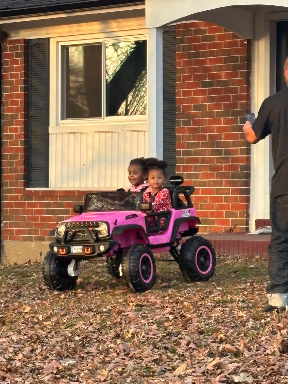 OLAKIDS 24V Ride On Car, 2WD/4WD Switchable 2 Seater Kids' Electric Vehicle Jeep Truck with 20