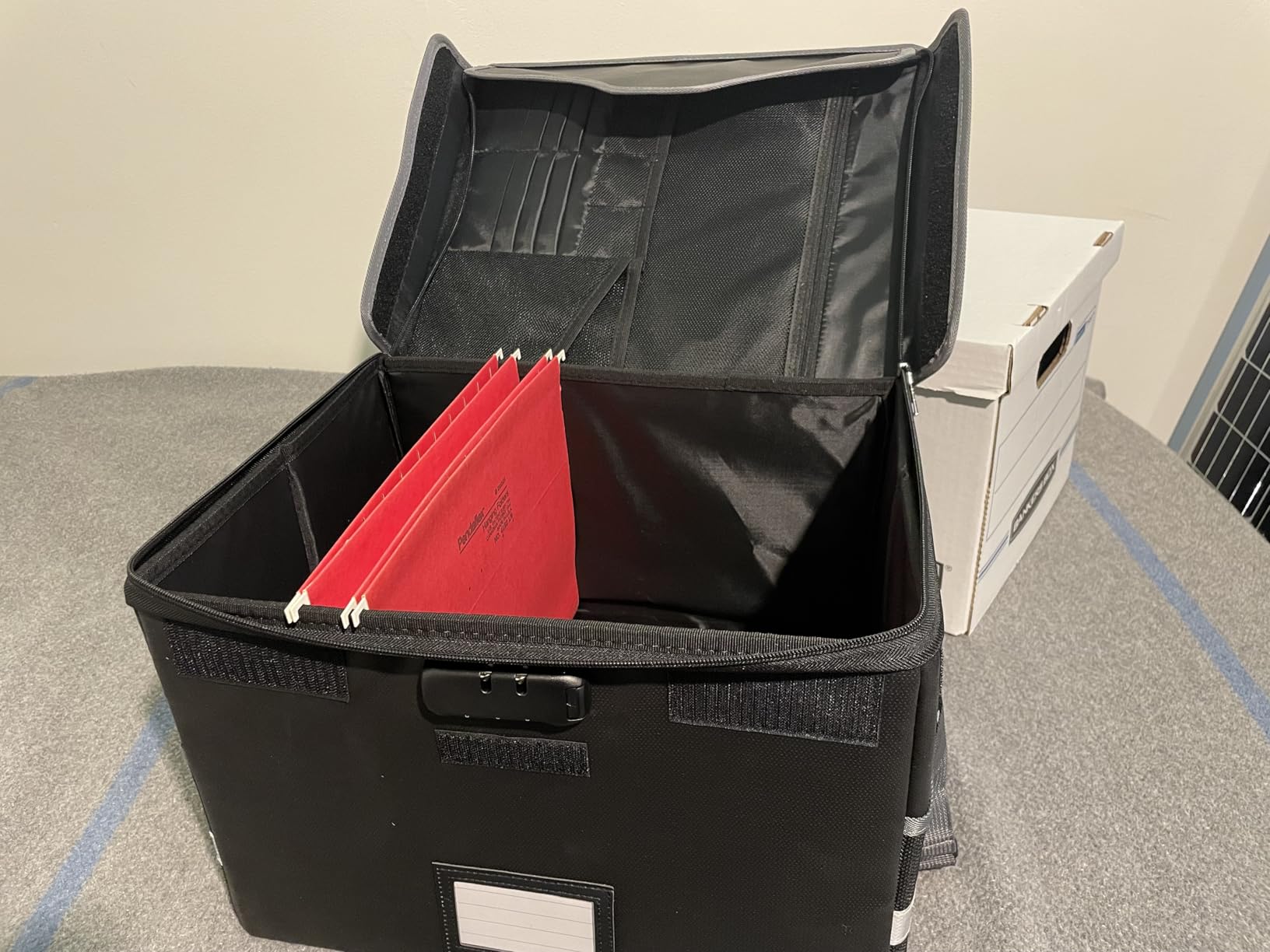 FIRESHIELD PRO 5200°F Fireproof Document Box with Lock – Portable Water Resistant File Organizer for Hanging/Legal Folders – Safe Storage for Home, Office or Travel – Black, Size: 16.1
