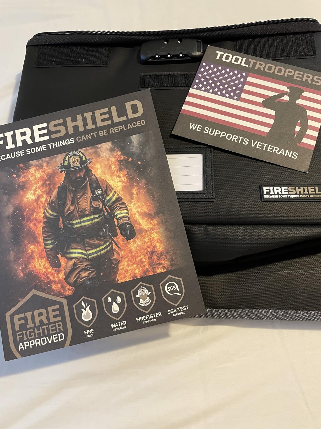 FIRESHIELD PRO 5200°F Fireproof Document Box with Lock – Portable Water Resistant File Organizer for Hanging/Legal Folders – Safe Storage for Home, Office or Travel – Black, Size: 16.1