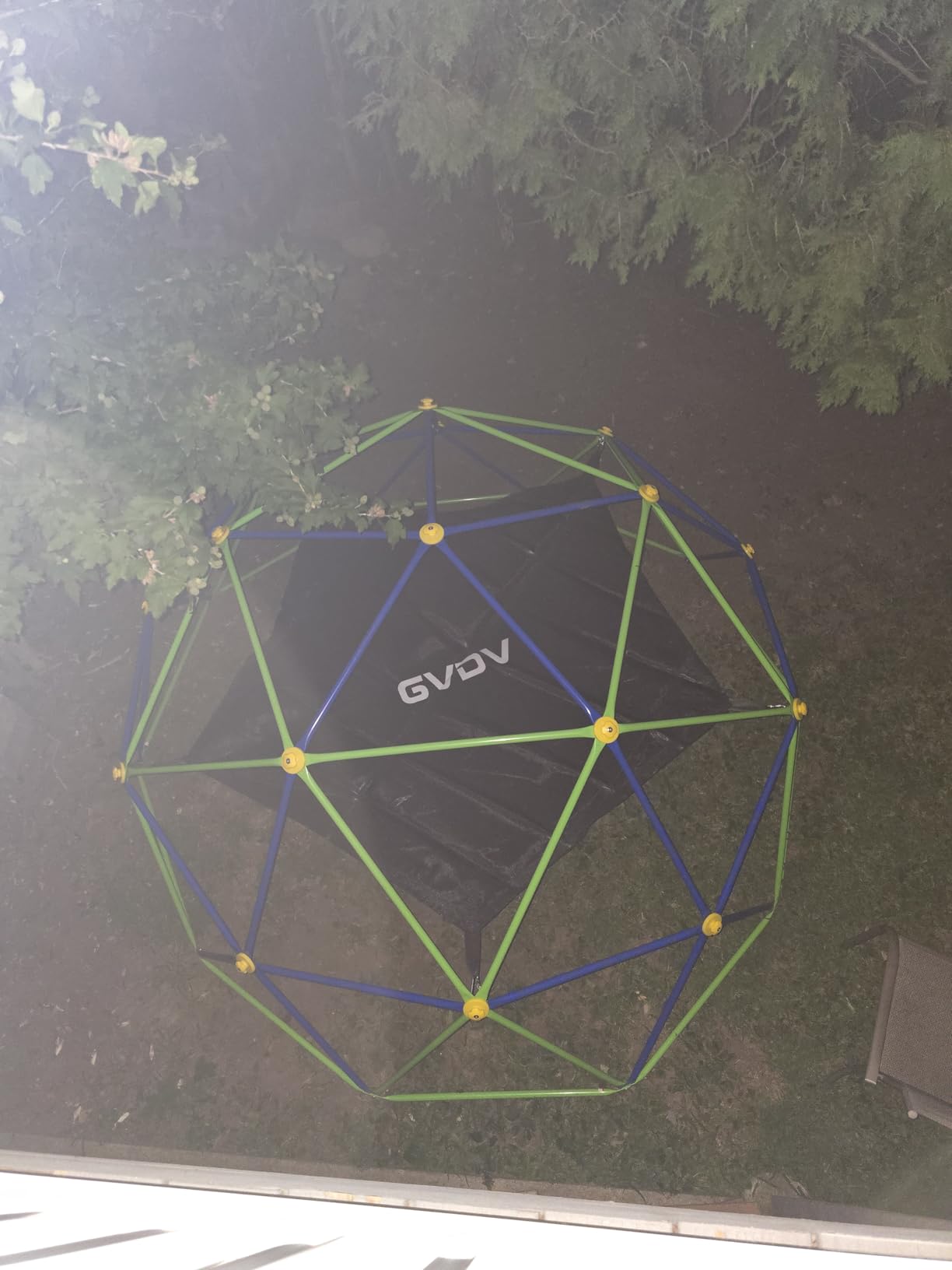 GVDV 10 FT Climbing Dome with Hammock, Jungle Gym for Kids, Green & Blue customer photo 2