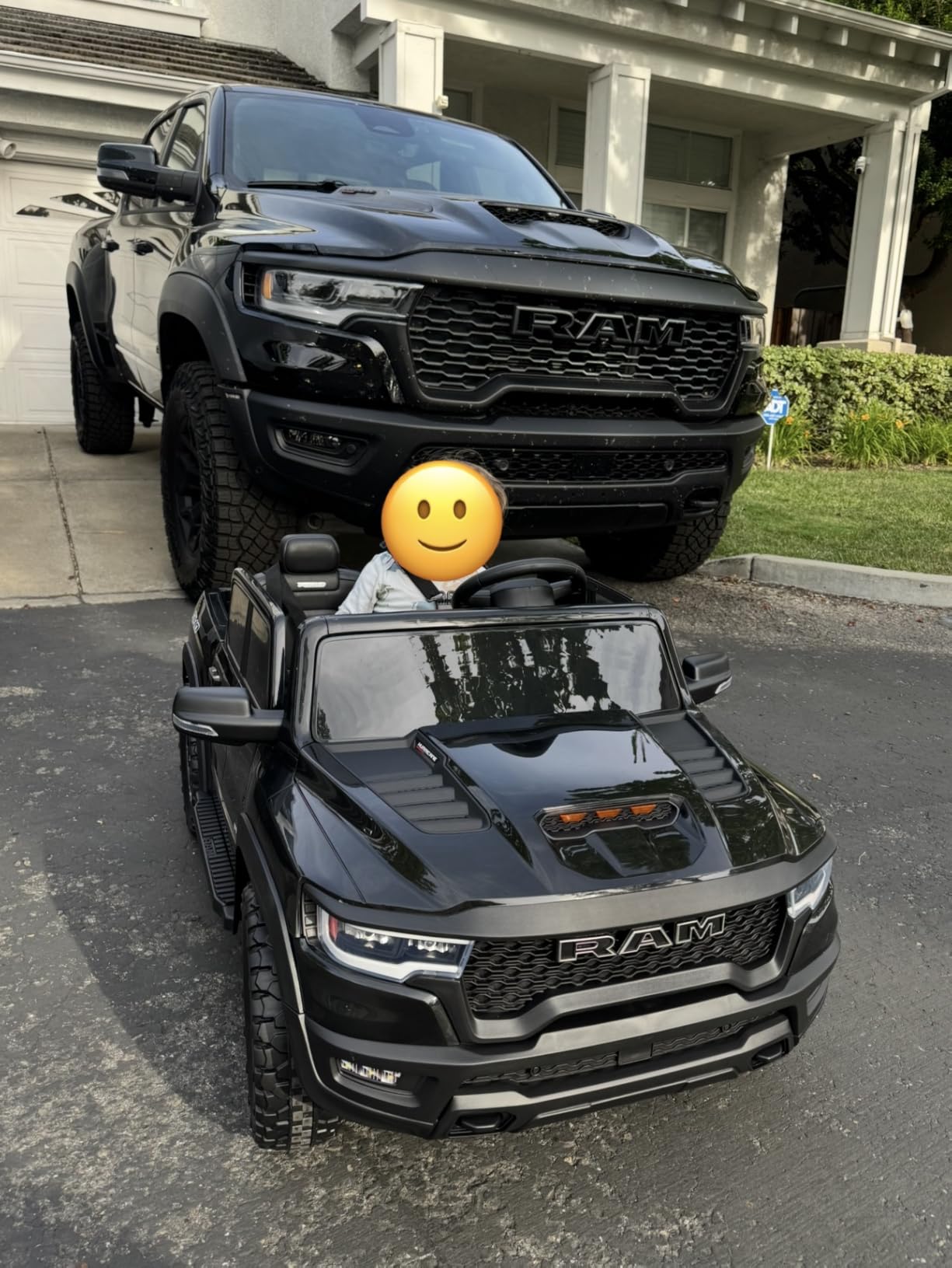 First Ride On 2 Seater Electric Car for Kids, Licensed RAM 1500 RHO 24V Ride on Truck w/Remote Control, Kids Ride on Toys w/Bluetooth, LED Lights, Spacious Truck Bed, Gear Shifter customer photo 1