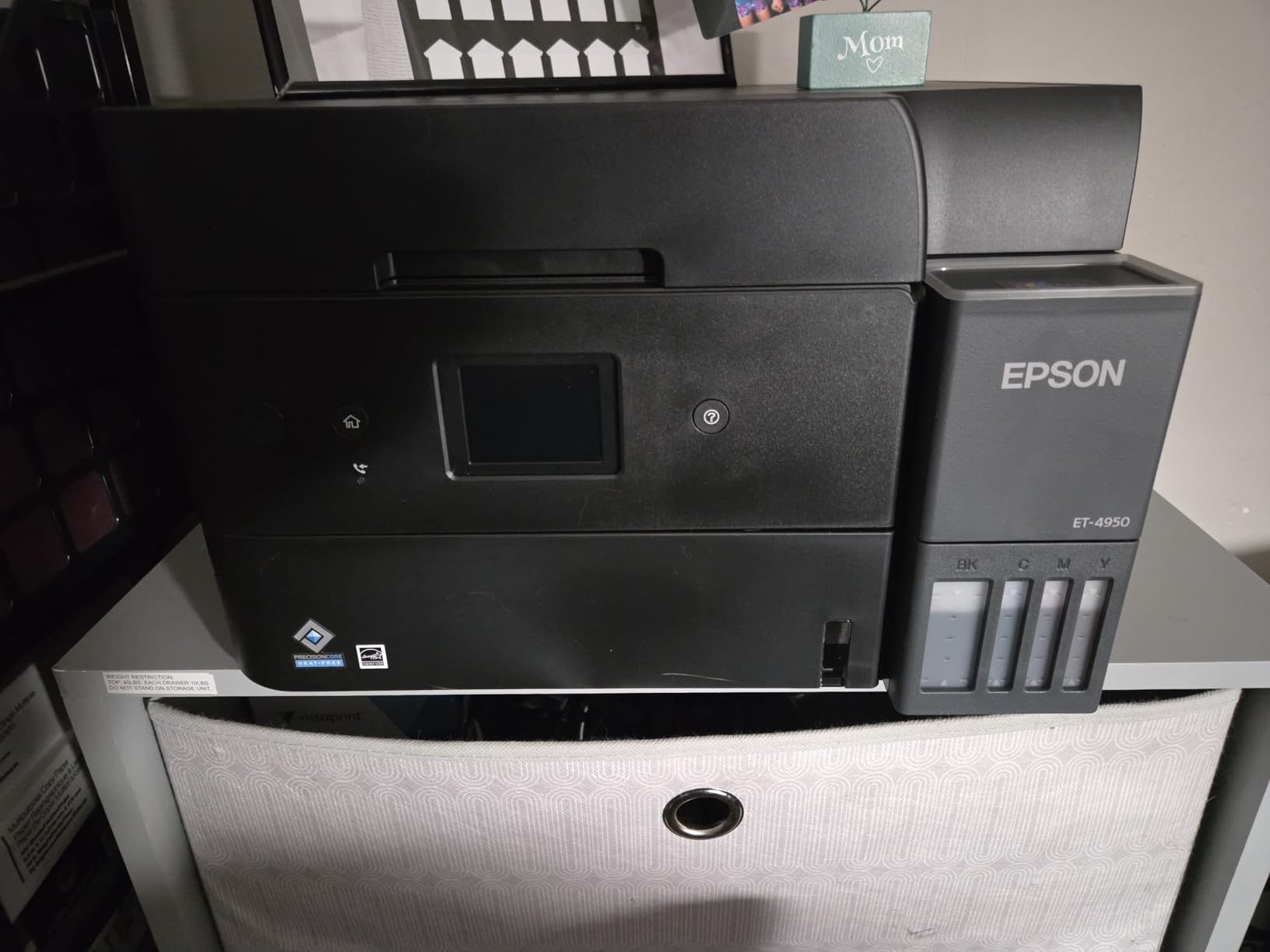 Epson EcoTank ET-4950 Wireless Duplex All-in-One Cartridge-Free Supertank Color Inkjet Printer, Fax, Black customer photo 1