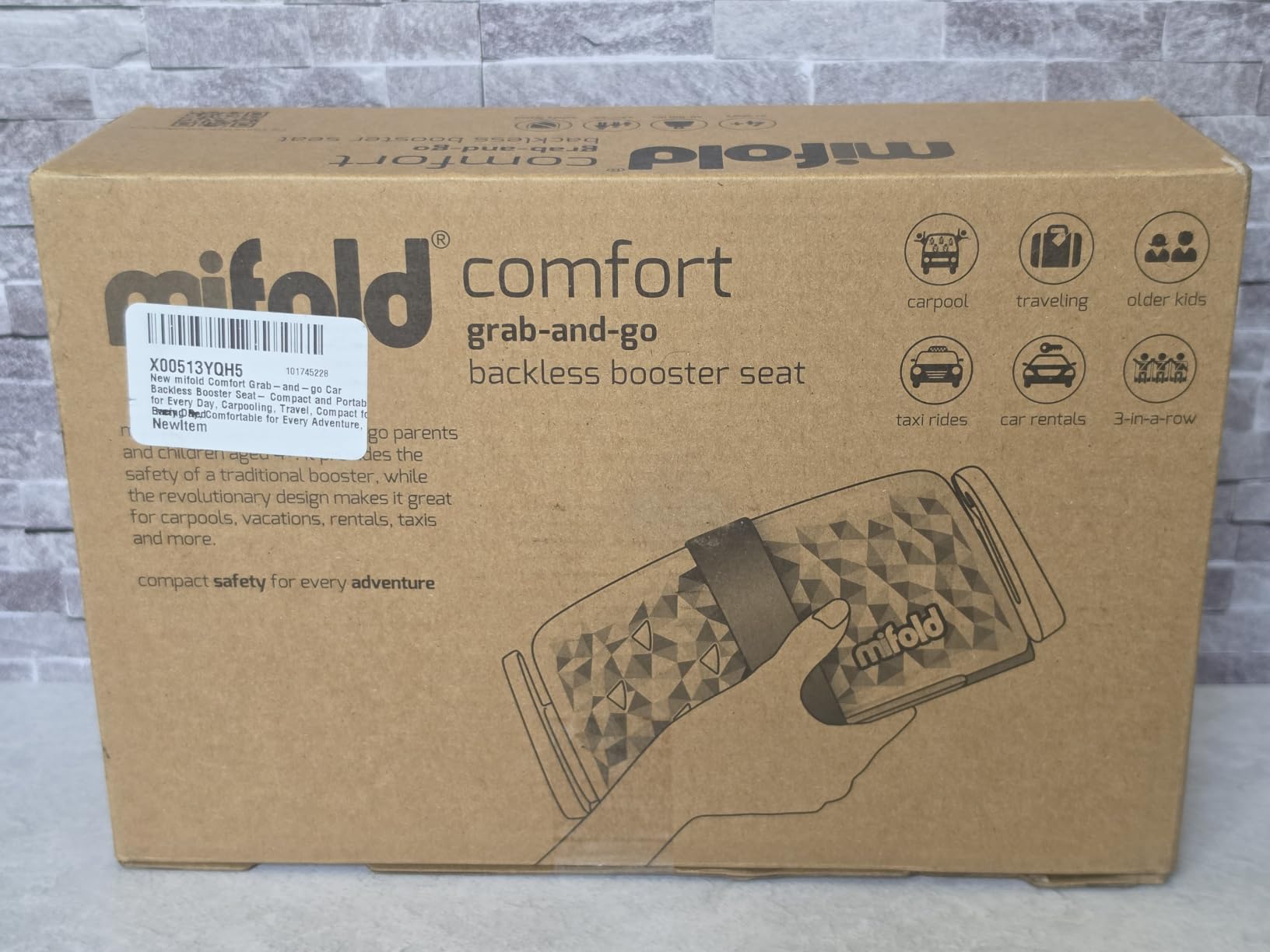 New mifold Comfort Grab-and-go Car Backless Booster Seat- Compact and Portable for Every Day, Carpooling, Travel, Compact for Every Day, Comfortable for Every Adventure, Racing Red customer photo 2