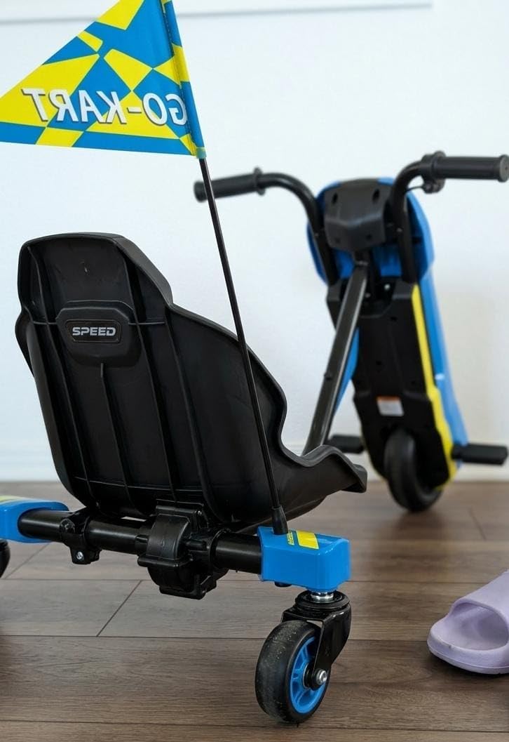 12V Electric Go Kart for Kids Age 6-12, 360° Spin Drift Cart, Blue customer photo 2