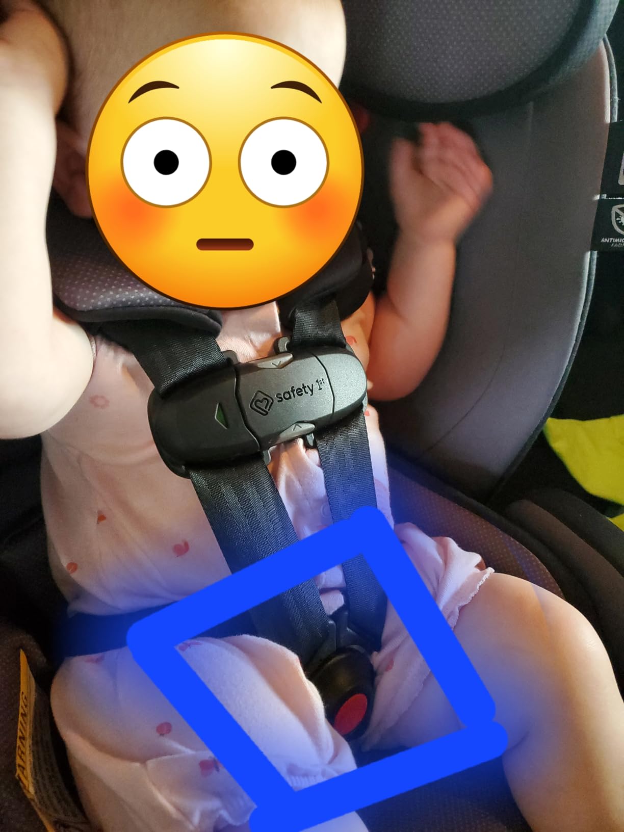 Safety 1st EverSlim 4-in-1 Convertible Car Seat, SecureTech Chest Clip, Ultra-Slim, 4-Mode Infant to Booster, Baby Car Seat, 5-100 lbs, Memory Foam, Fiddlehead customer photo 1
