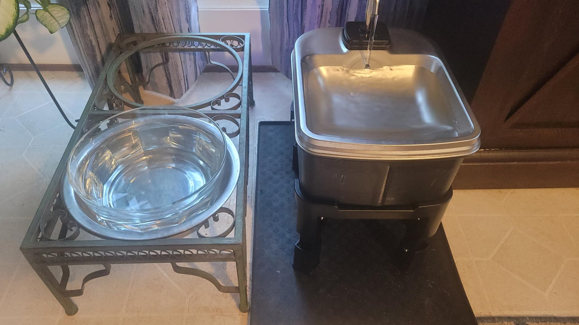 9L/2.38Gal Dog Water Fountain Elevated with 4-Height Adjustable Stand, FeelNeedy Large Pet Water Dispenser with Durable Ultra-Quiet Pump & 304 Stainless Steel Tray, Water Fountain for Dogs Indoor customer photo 2