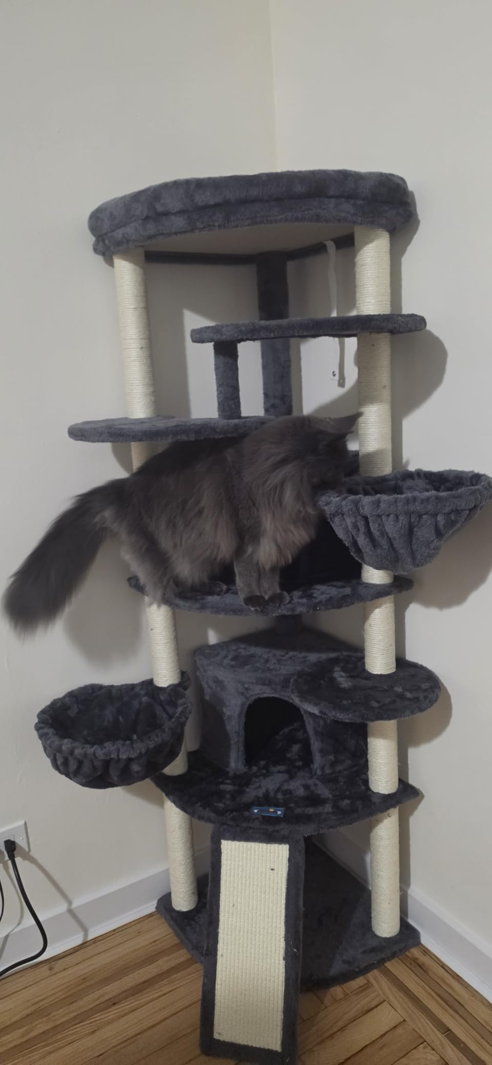 Gitelsnour Corner Cat Tree, All Sisal Multi-Cat Scratching Posts GCT035W customer photo 2