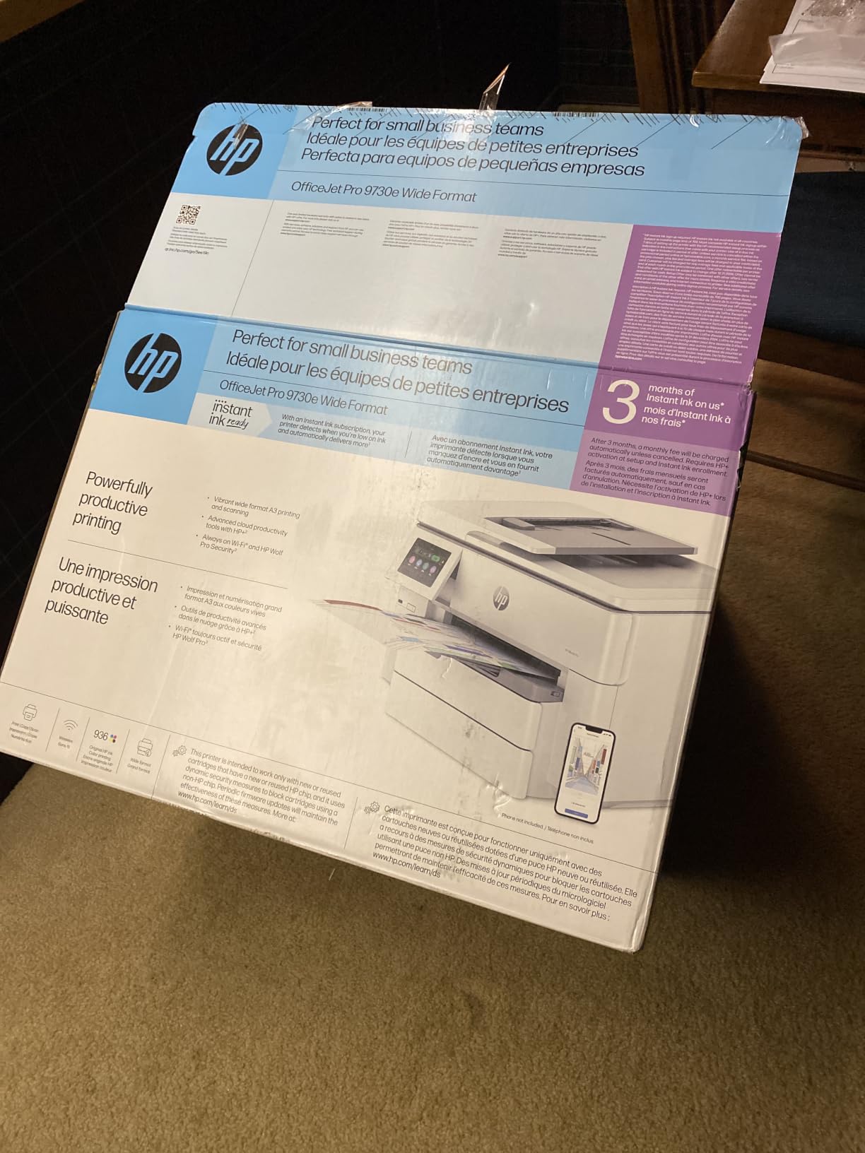 HP OfficeJet Pro 9730 Wide-Format Wireless All-in-One Color Inkjet Printer, Print, scan, Copy, fax, up to 11x17 ADF, Duplex Print/scan, Best-for-Office, 3 Month Trial of Instant Ink Included(C2WH0A) customer photo 1