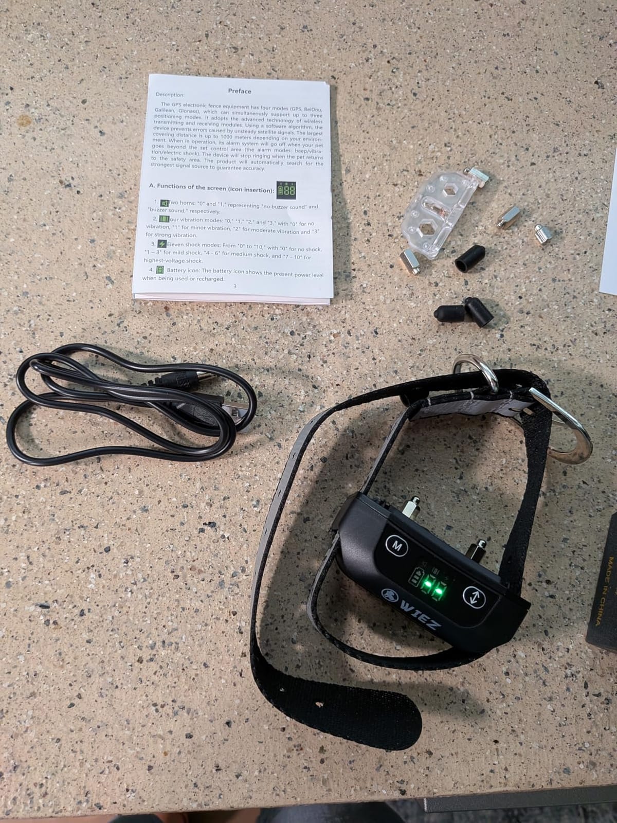 WIEZ GPS Wireless Dog Fence, Electric Dog Fence for Outdoor, Range 65-3281ft, Adjustable Warning Strength, Rechargeable, Pet Containment System, Harmless and Suitable for Most of Dogs(2 Collars) customer photo 1