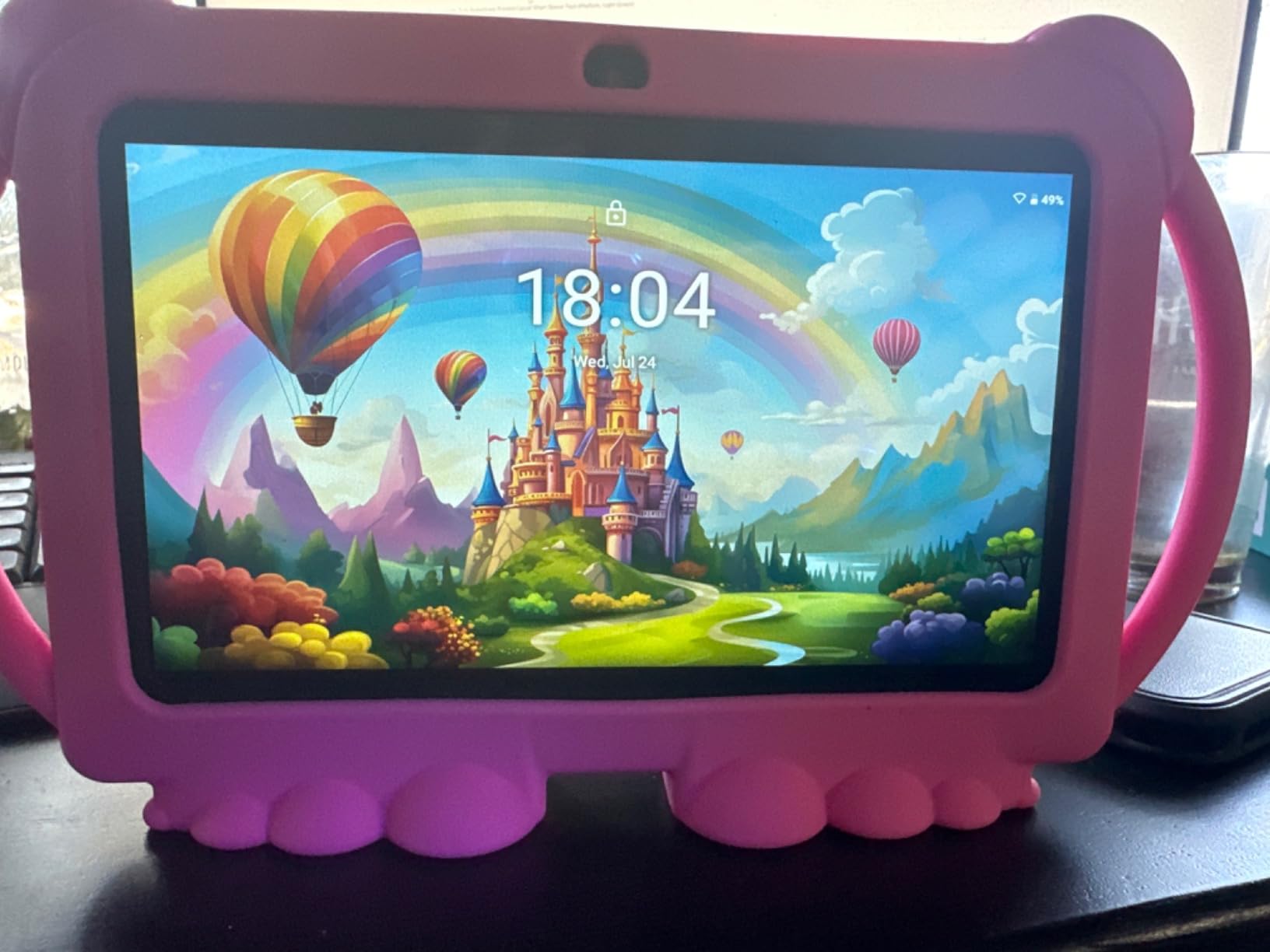 Kids Tablet 7 inch, Android Tablet for Kids with Shockproof Case, Green customer photo 2