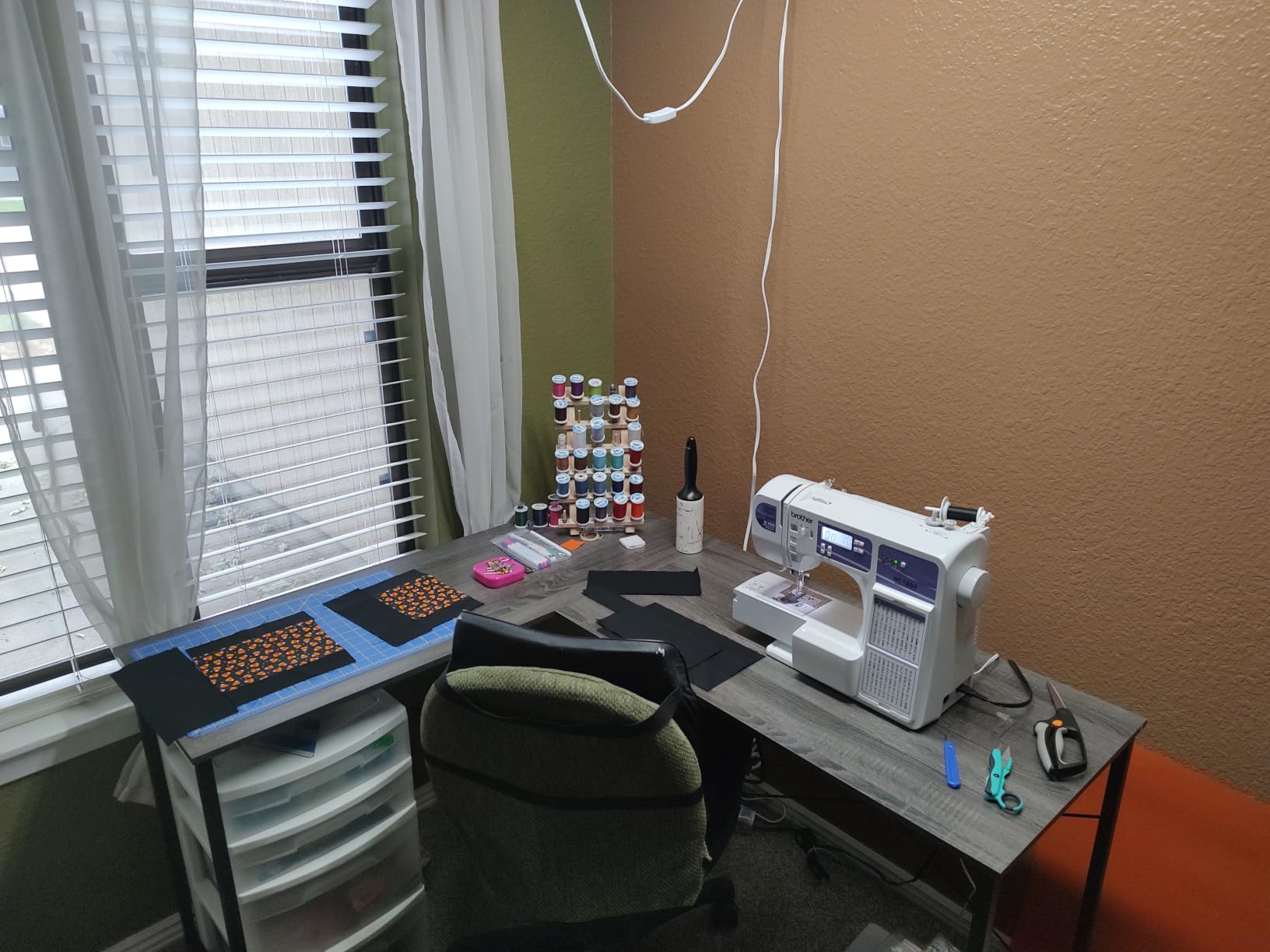 L Shaped Desk, 50 Inch Reversible Computer Desk with CPU Stand customer photo 2