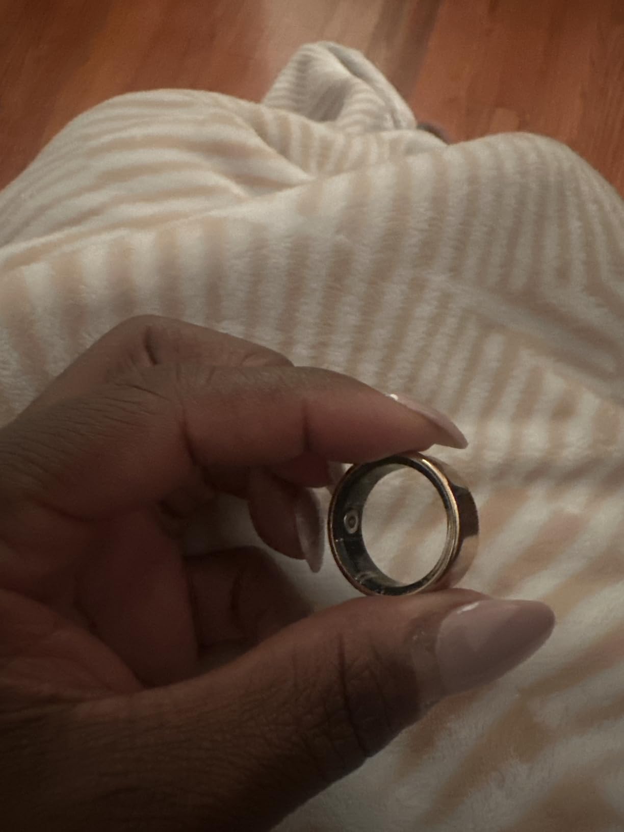 Smart Ring Health Tracker, Sleep Stress Exercise Health Monitoring for Men Women, IP68 Waterproof, Long Battery Life, No Subscription, iOS Android Compatible (Silver, 8) customer photo 1