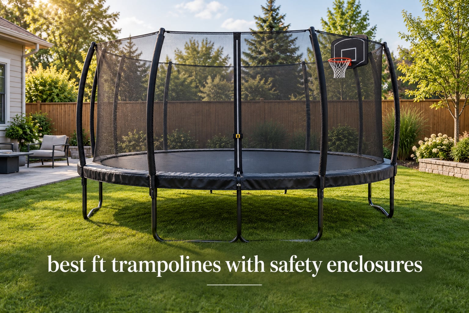 best 12 ft trampolines with safety enclosures