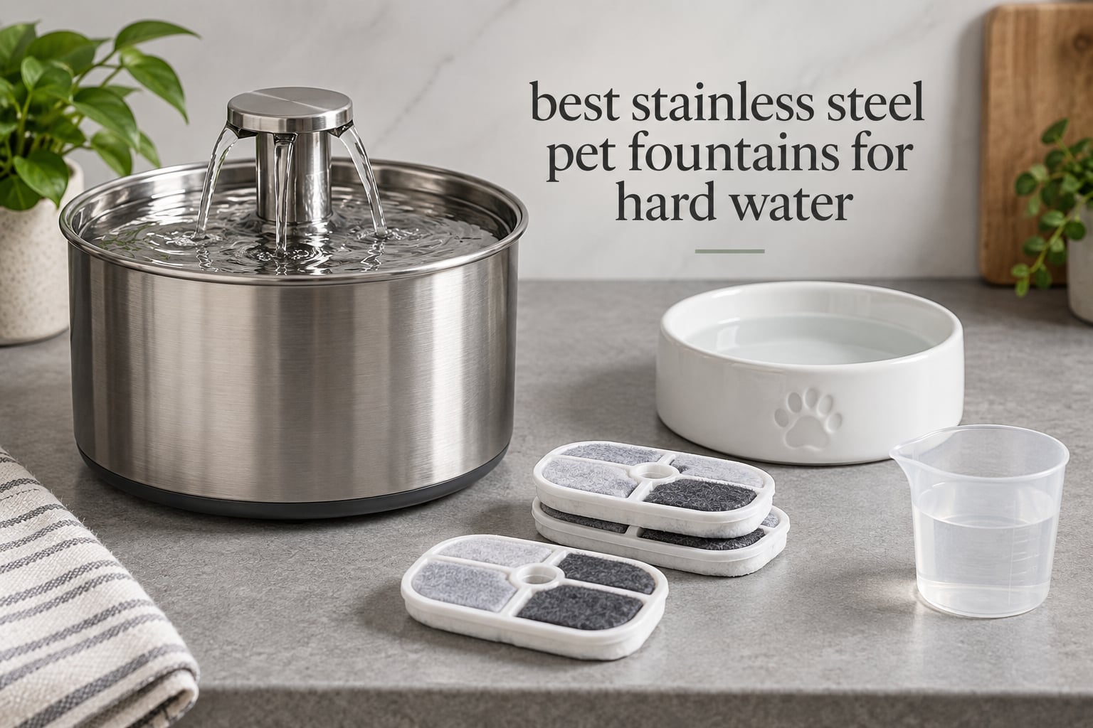 best stainless steel pet fountains for hard water