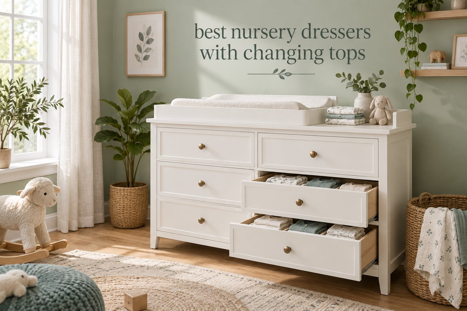 best nursery dressers with changing tops