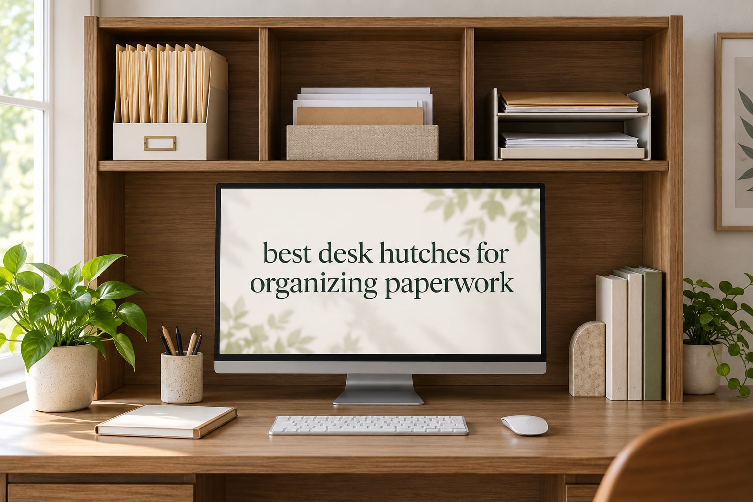 best desk hutches for organizing paperwork