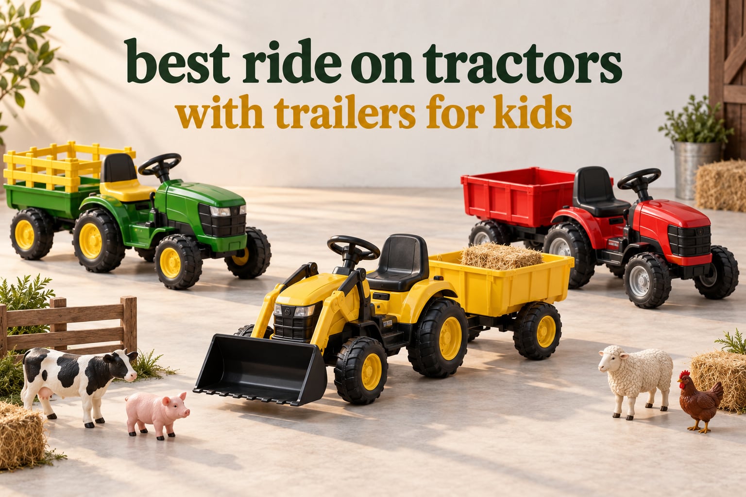 best ride on tractors with trailers for kids