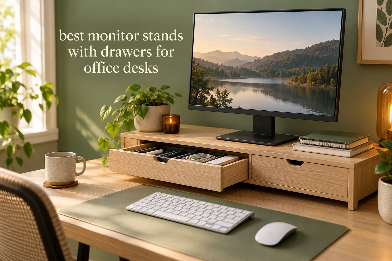 best monitor stands with drawers for office desks